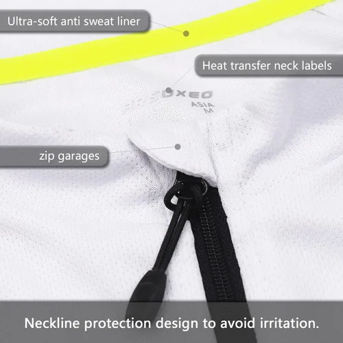 Vista 4 de ARSUXEO Camiseta de ciclismo de manga larga con cremallera completa para hombre 6030