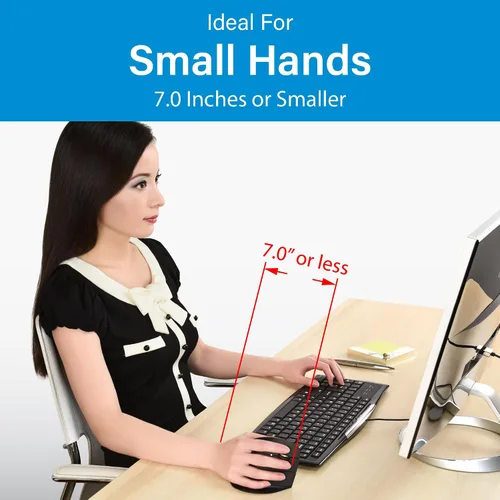 Vista 8 de Evoluent – Inventor de El Ratón Vertical – VM4SW Ratón Vertical Ergonómico Diestro Pequeño Inalámbrico USB, Esculpido para la Comodidad, Reduce