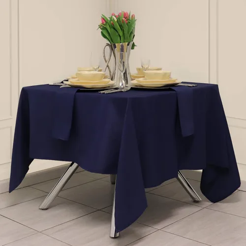 Vista 6 de Kadut Mantel cuadrado azul de 52 x 52 pulgadas, resistente, lavable, resistente a las arrugas, para mesas cuadradas o redondas, fiestas, bodas Azul