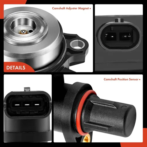 Vista 8 de A-Premium 8-PC Sensor de posición del árbol de levas y ajustador de árbol de levas Solenoide imán Compatible con vehículos Mercedes-Benz 2006-2015