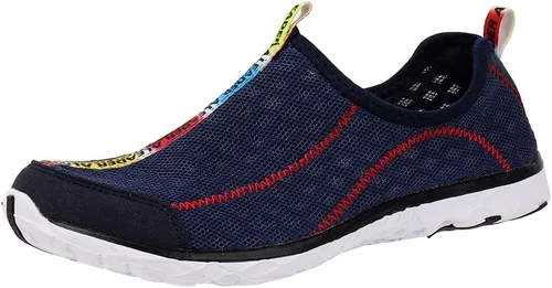 Vista 13 de Aleader Zapatos de agua de malla sin cordones para mujer Rosa albaricoque