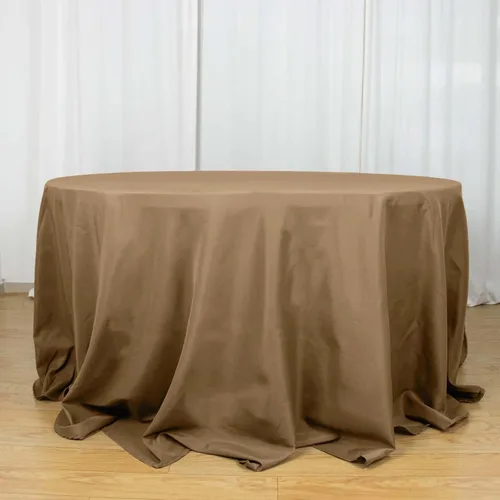 Vista 124 de Efavormart - Mantel cuadrado de lino de poliéster sin costuras, 54 x 54 pulgadas, color beige, para banquetes de boda, fiesta, restaurante