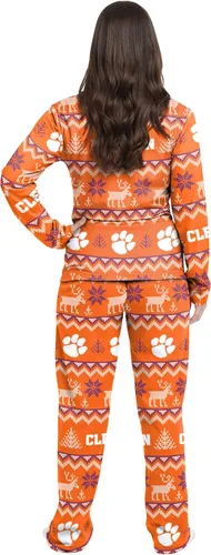 Vista 3 de FOCO Womens NCAA College Team Ugly Pattern Matching Set Family Holiday Pajamas