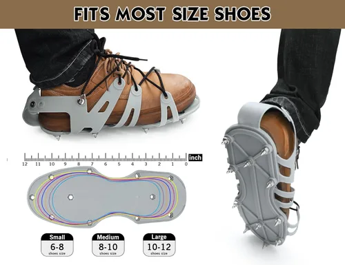 Vista 2 de ROLLINGDOG Zapatos de epoxi con pinchos para pisos, zapatos epoxi con picos cortos de 1 pulgada, perfectos para pisos epoxi, superposiciones