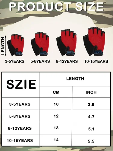 Vista 3 de Geyoga 12 pares de guantes de ciclismo antideslizantes de gel para niños, guantes de ciclismo para niños de verano, para montar al aire libre, 5-8