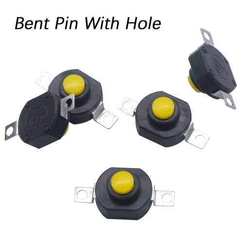 Vista 2 de mxuteuk 30 interruptores de botón micro autobloqueante redondo DC 12V 0.5A 2pin pestillo mini interruptores de encendido/apagado