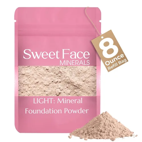 Vista 18 de Sweet Face Minerals - Recambio de polvo de base (BEIGE) (bolsa de 0.42 oz) por Sweet Face Minerals, polvo de maquillaje ligero y mineral suelto