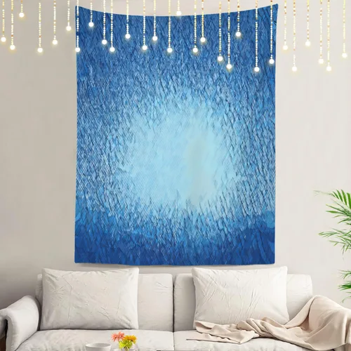 Vista 16 de Shrahala Retro Paint Abstract Tapestry, White Gold Oil Painted Work Rustic Wall Hanging Hd Print Polyester Backdrop For Dorm Room Bedroom 30 X 40 In
