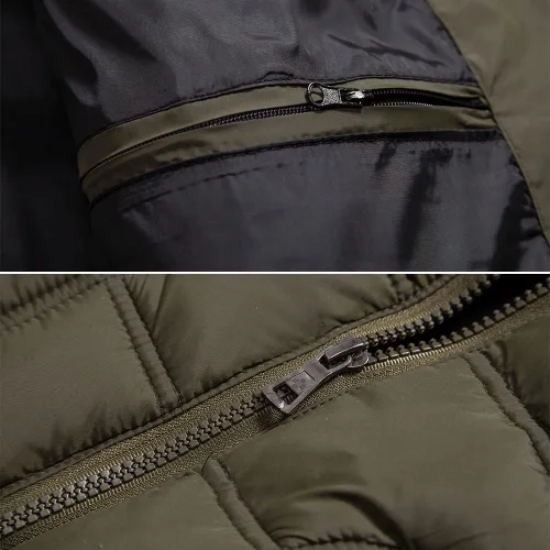 Vista 9 de Msmsse Chalecos de invierno para hombre ropa de abrigo extraíble con capucha