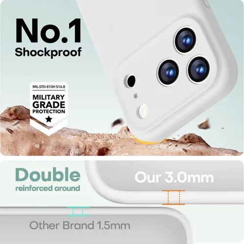 Vista 100 de LOVE 3000 Diseñada para Funda iPhone Air, Silicona Premium [Compatible con Magsafe][Forro de Microfibra Suave Anti-Rayones] Funda Protectora