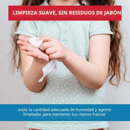 Vista 6 de Toallitas desinfectantes para manos WipeEssentials para adultos y niños - 90 toallitas - 3 paquetes de 30 toallitas desinfectantes para manos
