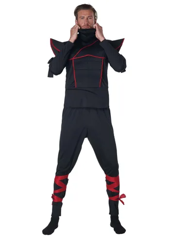 Vista 2 de Disfraz de Ninja Sigiloso para Hombre Multicolor
