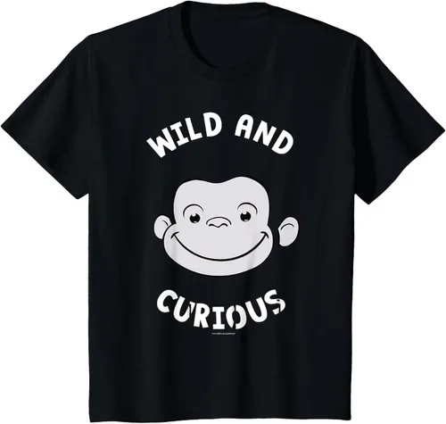 Vista 45 de Curious George Camiseta Big Face Wild and Curious Negro