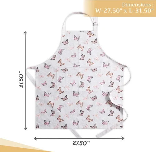 Vista 736 de Maison d' Hermine Delantales para mujer con bolsillo, 100% algodón (27.50 x 31.50 pulgadas)