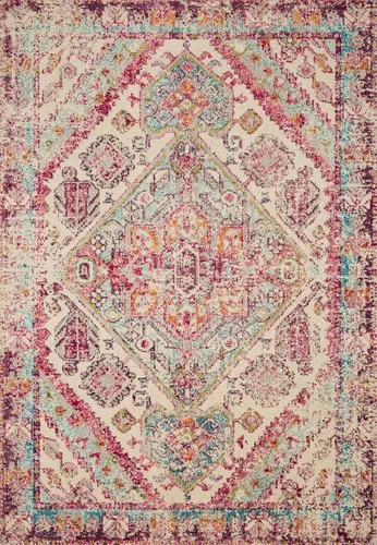 Vista 11 de Loloi II Nadia NN NN-02 aprox. Alfombra decorativa de cocina color marfil / blanco de 3 x 5, contemporánea, clásica, colorida Marfil / Fiesta.
