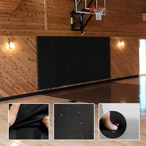 Vista 3 de Almohadilla de pared de espuma de protección de espuma de 2 pulgadas/4 pulgadas de grosor, protectores de cancha de baloncesto para gimnasio