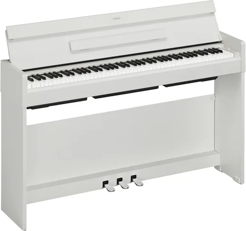 Vista 10 de Yamaha Arius Series - Piano vertical digital delgado, gran sonido, teclado compacto con peso, negro (YDPS35B) Teclado compacto con peso, negro
