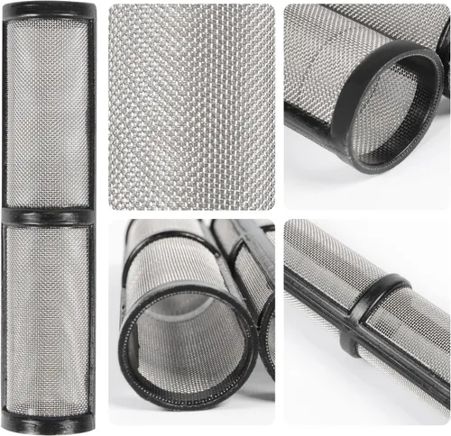 Vista 4 de Filtro pulverizador de pintura sin aire 246384 Filtro de colector de bomba 390 395 490 495 595 Pieza de repuesto 5 Pack 60 Pantalla de malla
