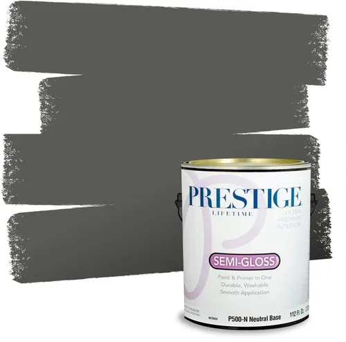 Vista 136 de PRESTIGE Paints - Pintura interior e imprimación en uno, 1 galón, cáscara de huevo, pimienta envejecida