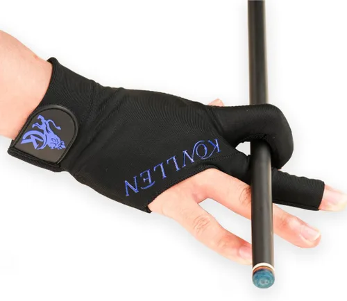 Vista 16 de KONLLEN Breathable Billiards Gloves, Left/Right Hand Three-finger design, mesh palm, adjustable wrist strap, secure grip for pool and snooker
