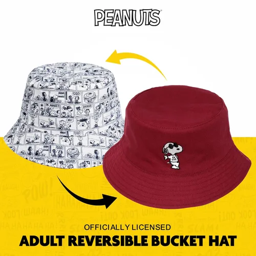 Vista 2 de Concept One Women's Peanuts Sleeping Snoopy Denim Adult Bucket Hat