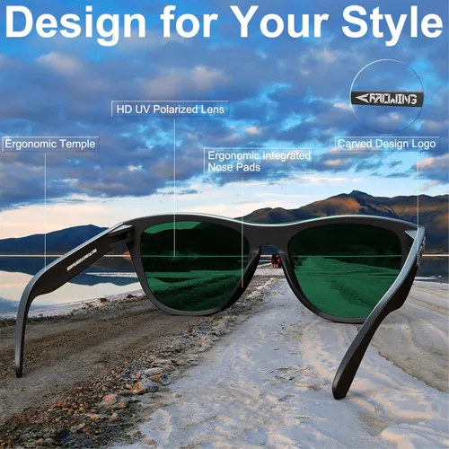 Vista 27 de ROCKNIGHT HD Polarized UV400 Protection Anti Glare Sunglasses TR90 Frame Lightweight Beach Driving
