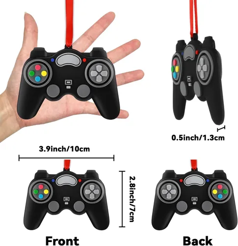 Vista 2 de 2025 Adornos de Navidad de videojuegos Adornos personalizados de controlador de videojuegos para amantes de los juegos, adorno de árbol de Navidad
