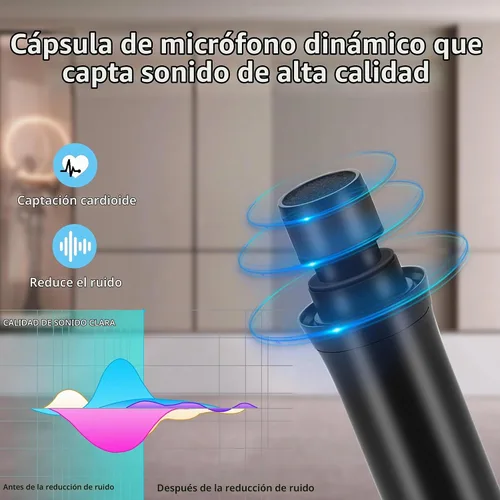 Vista 3 de Sistemas de micrófono inalámbrico UHF, juego de micrófono dinámico inalámbrico de 4 canales, conexión automática de transmisión de rango de 300 pies
