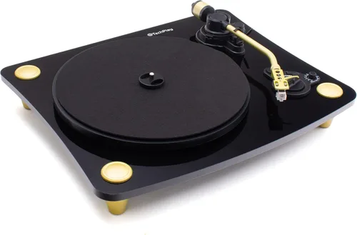 Vista 2 de TechPlay Ghost, Tocadiscos de 2 velocidades accionado por correa con transmisión Bluetooth. Se conecta de forma inalámbrica a tus altavoces Negro