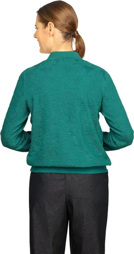 Vista 2 de Alfred Dunner Top de jacquard floral para mujer