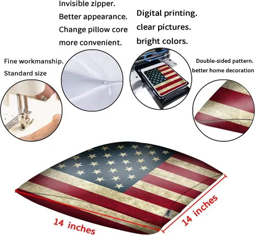Vista 6 de Juego de 2 fundas de almohada decorativas cuadradas para decoración del hogar, fundas de almohada de 14 x 14 pulgadas para sofá, dormitorio