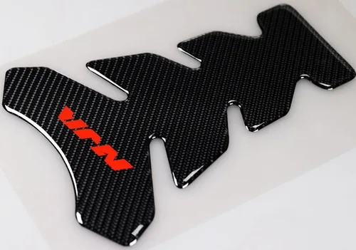 Vista 2 de Protector de vinilo para tanque de motocicleta de fibra de carbono real, almohadilla de tracción lateral de tanque de motocicleta, adhesivo