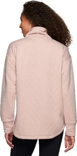 Vista 3 de RBX - Sudadera con cuello esbocado acolchada ultrasuave para mujeres activas