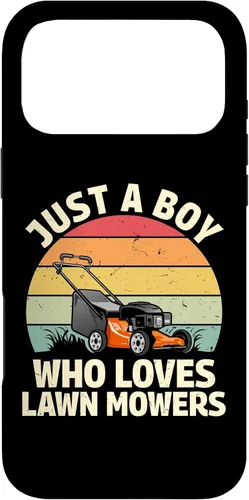Vista 22 de just a boy who Loves Lawn mowers Funny Gardening Lover Art Case for iPhone 17