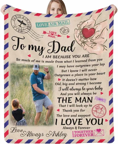 Vista 15 de D-Story Manta personalizada con texto fotográfico, manta de franela personalizada para Navidad, cumpleaños, San Valentín, para parejas, familiares
