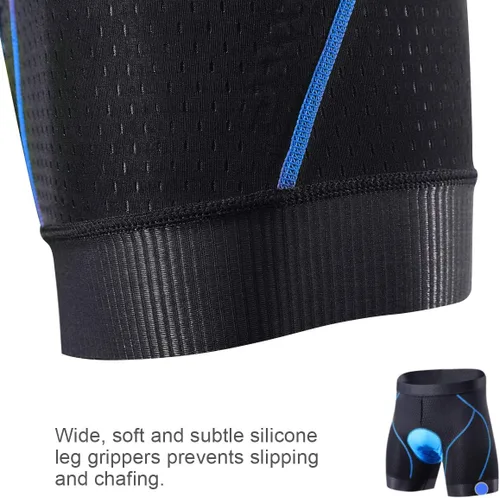Vista 4 de Souke Sports Mens Cycling Underwear Shorts 4D Padded Bike Bicycle MTB Liner Shorts with Anti-Slip Leg Grips