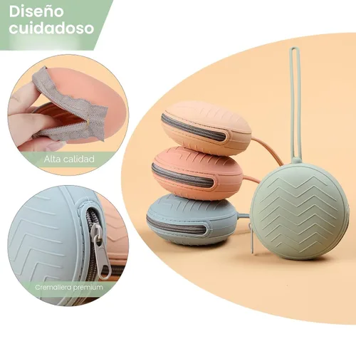 Vista 3 de Paquete de 2 fundas de silicona para chupón, sin BPA, para bebés, niños y niñas, contenedor portátil y apto para lavavajillas, para uso sobre