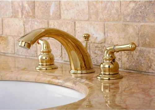 Vista 3 de Kingston Brass KB962 Magellan Grifo de baño extendido, centro ajustable de 8 pulgadas, latón pulido