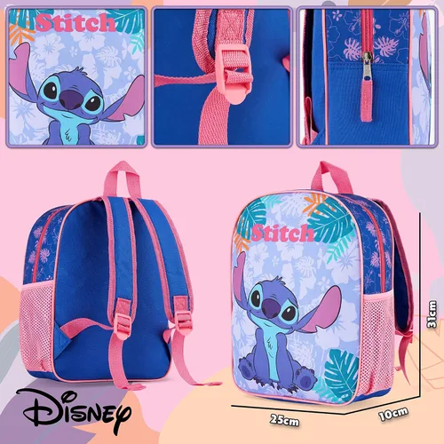 Vista 6 de Disney Mochilas Stitch para niñas, mochila Elsa Minnie Mouse, Azul (Stitch)
