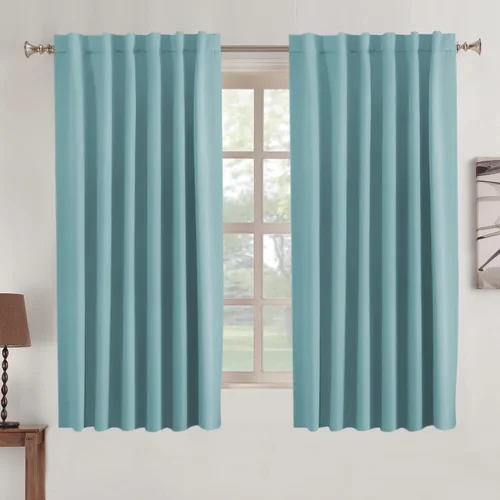 Vista 86 de Turquoize Cortinas Opacas con Aislamiento Térmico Paneles de Tratamiento de Ventanas con Bolsillo para Barra Paneles de Ventana para Ventanas