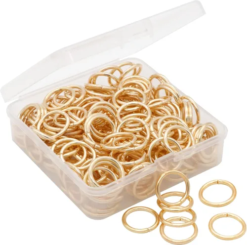 Vista 15 de 100 anillos de salto abiertos de 0.71 pulgadas, conectores de joyería de bronce para hallazgos de joyería, suministros de fabricación, pulseras