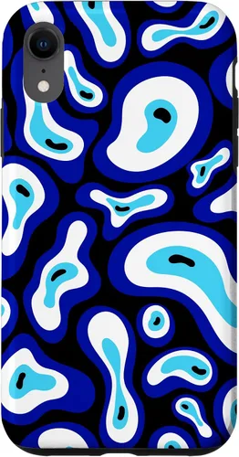 Vista 25 de Malvado de ojo turco Groovy Swirl patrón Good Vibes teléfono caso para iPhone 17