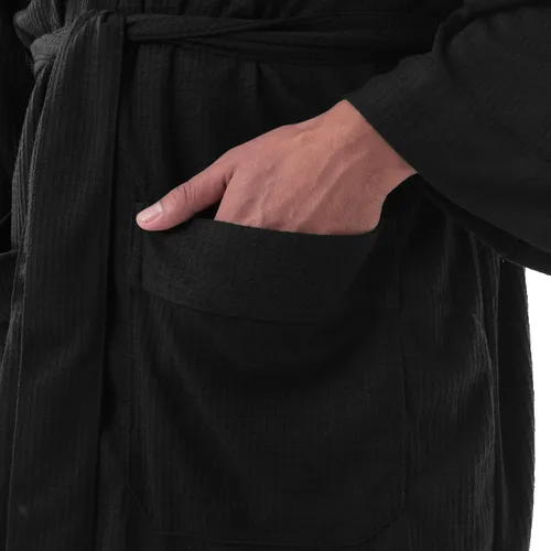 Vista 4 de Fruit of the Loom Bata kimono de gofre para hombre