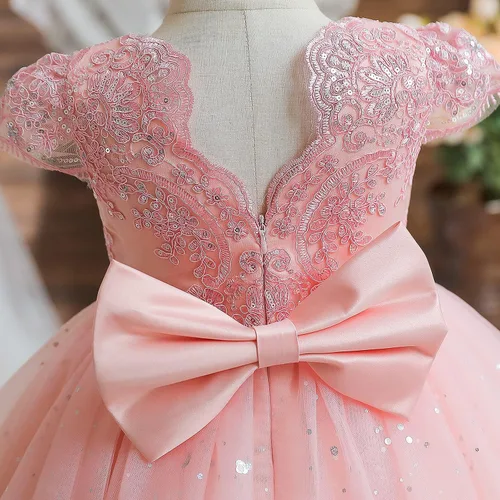 Vista 5 de NNJXD Baby Girl Princess Dress Bowknot Sequins Dresses