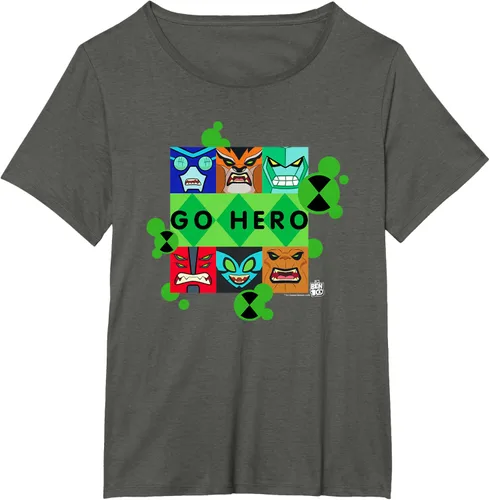 Vista 54 de Ben 10 Go Hero - Camiseta, Azul / Patchwork, S