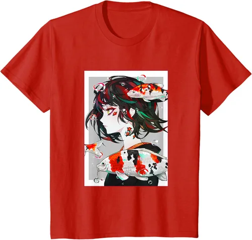 Vista 3 de Camiseta de anime anime japonés estético Otaku Negro