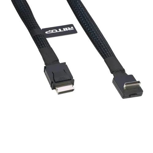 Vista 6 de RIITOP Oculink Cable [3.3 pies], PCIe 4.0 SF-8611 a SF-8611 4i cable OCuLink plano para Oculink eGPU onexGPU