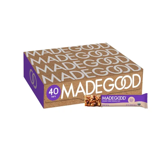 Vista 13 de MadeGood Barras de granola con chispas de chocolate, 40 unidades (0.85 onzas cada una) contienen nutrientes de verduras, aperitivos sin gluten Sin