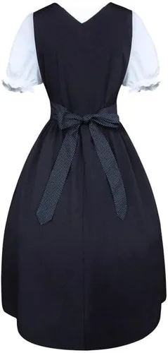 Vista 4 de SHOPESSA Vestido de corsé renacentista para mujer, vestido de sirvienta para el Oktoberfest, vestido de sirvienta de manga corta abombada, vestidos