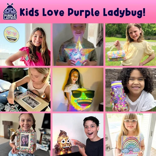 Vista 7 de PURPLE LADYBUG Diademas de sirena para niñas, grandes regalos para niñas de 5 años, manualidades creativas para niños de 4 a 8 años, artes